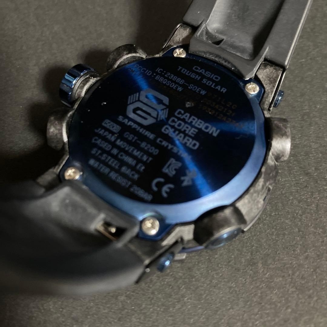 G-SHOCK GST-B200X-1A2JF Carbon Bezel G-STEEL Blue Accents Box Set Japan Tested