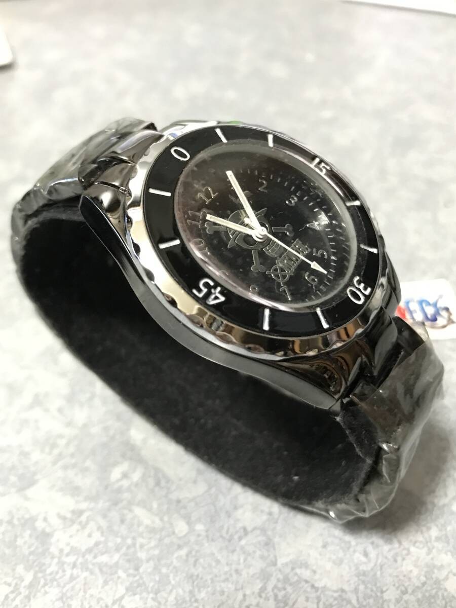 ONE PIECE Skull Black Watch Dead Stock Unused w/ Protective Film 23cm Japan
