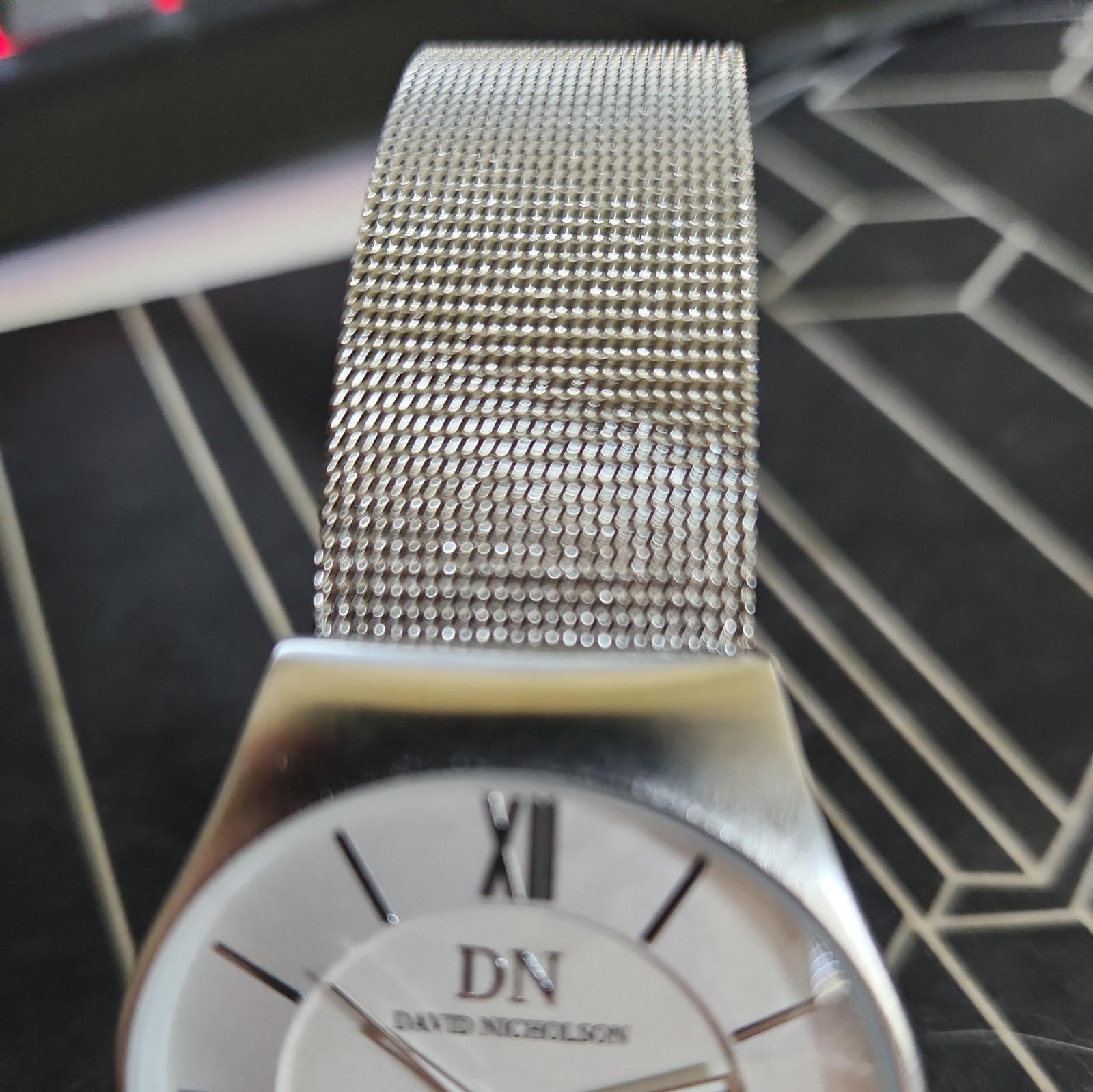 David Nicholson Watch Mens DN55.S1.S1 Classic Italian style mesh band adjustable