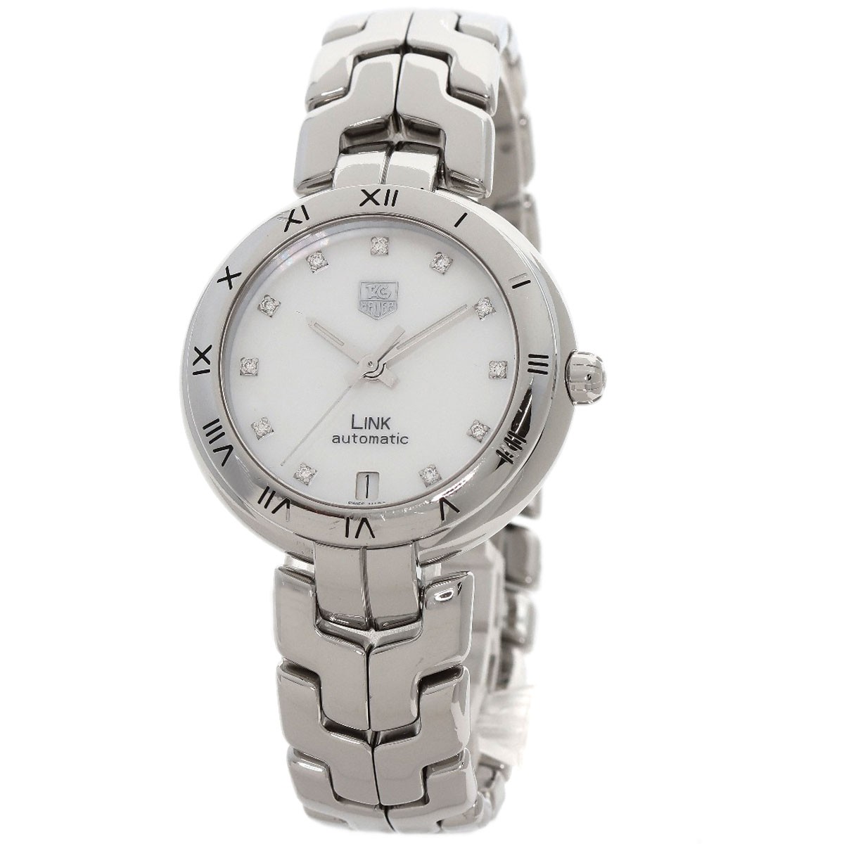 TAG HEUER Link Caliber 7 11P Diamond Watches WAT2315 Stainless Steel/Stainle…