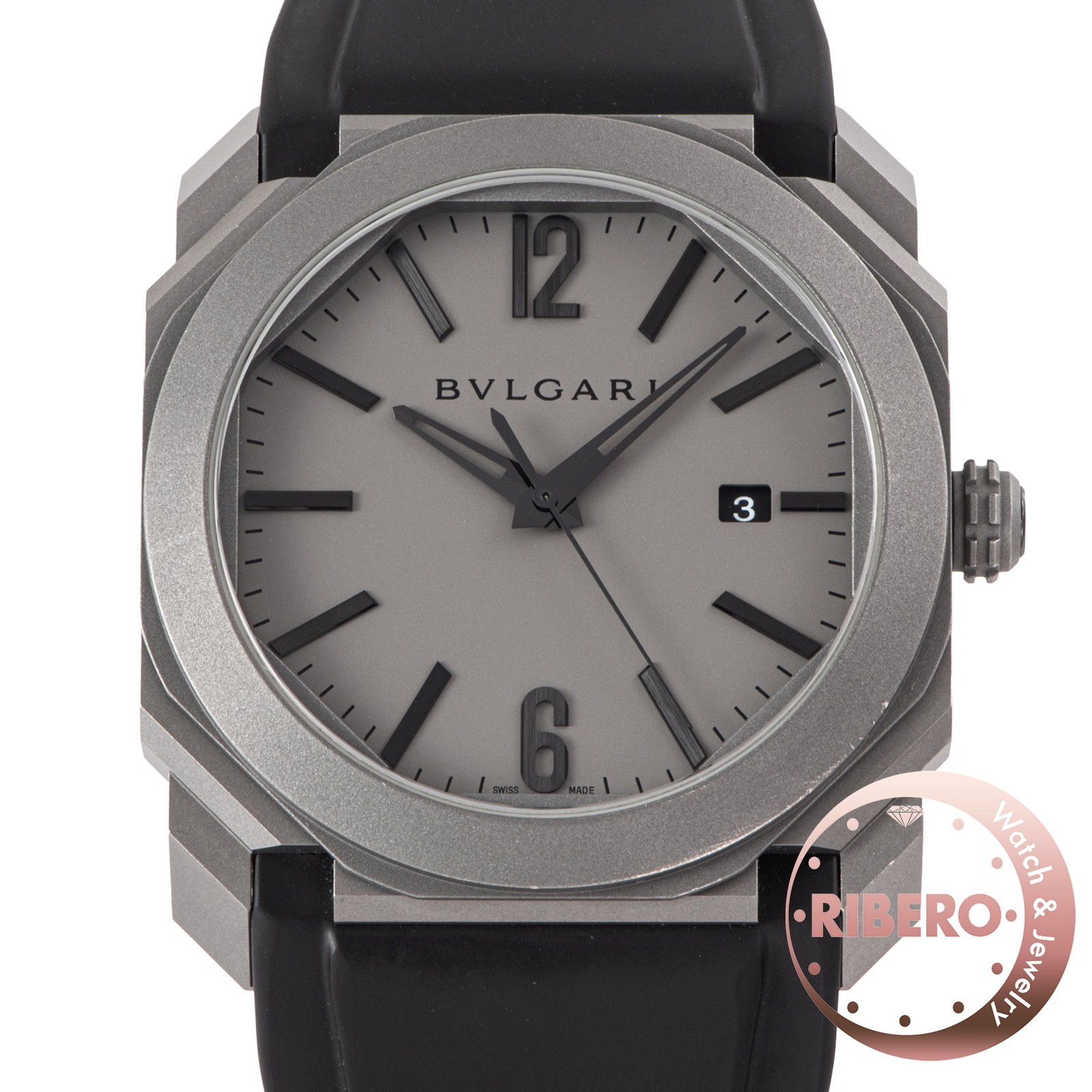 BVLGARI Octo Originale Solo Tempo 102858 Titanium titanium from JAPAN with Box