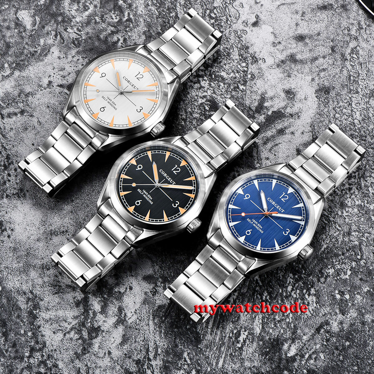 41mm CORGEUT Black Dial Sapphire Glass Miyota 8215 NH35A Automatic Mens Watch