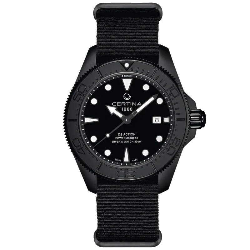 Certina DS Action Diver 43mm Powermatic 80 Black Dial Men’s Watch C0326073805100