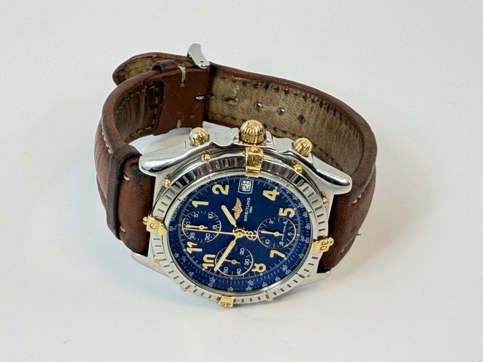 Breitling Chronomat Bicolor B13050.1 Blue Automatic Mens Watch – FAST SHIPPING