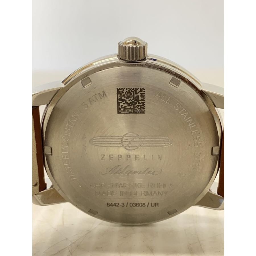ZEPPELIN Watch Blue Brown 8442-3 Authentic Men H:1.69” W:1.61” 3924