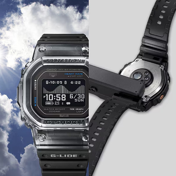 Casio G-SHOCK G-LIDE GBX-H5600-1JR Heart Rate Monitor Tide Graph Bluetooth New