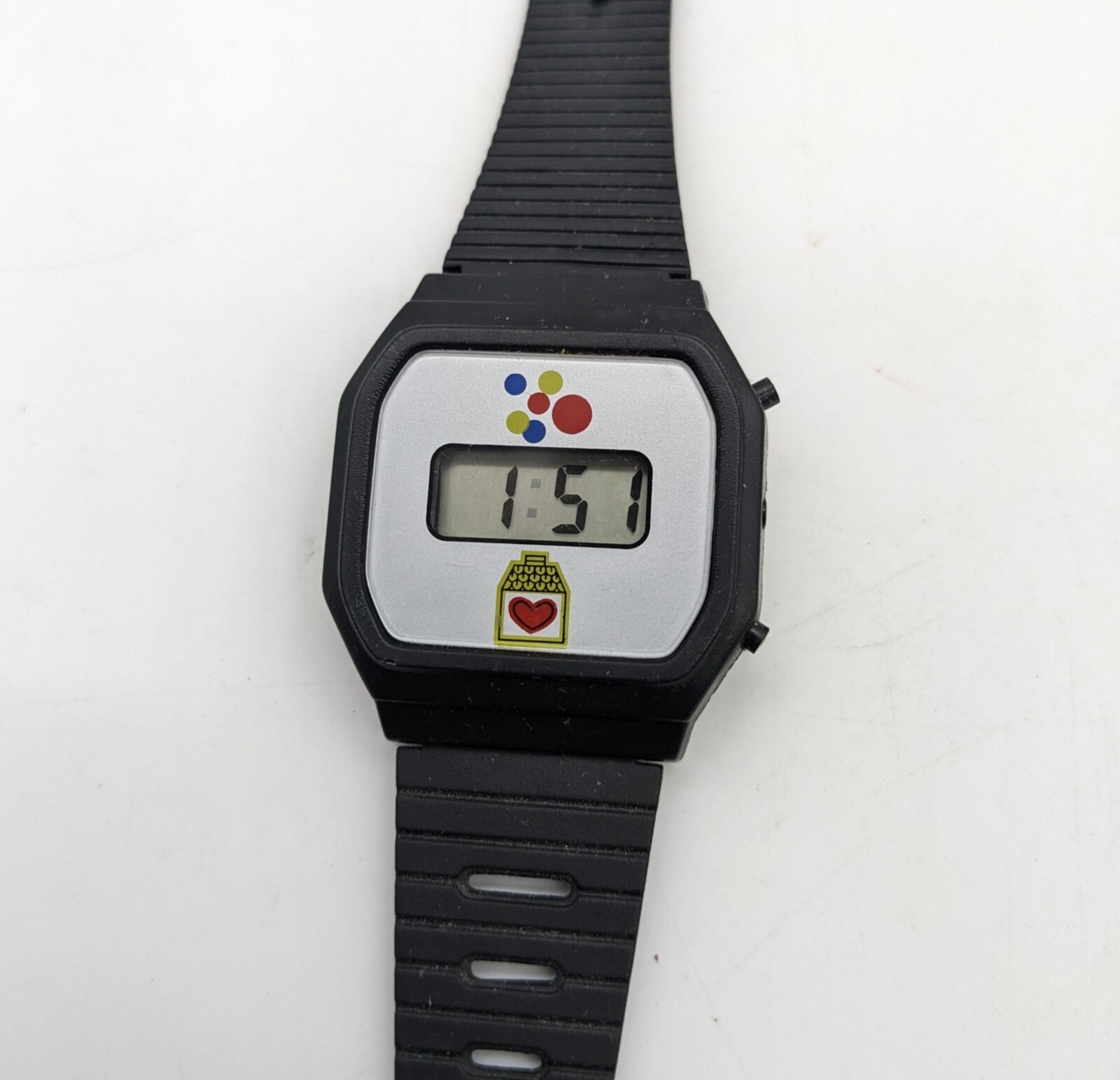 Vtg Wonder Bread Hostess Logo lack Digital Quartz Advertising Watch RUNNING