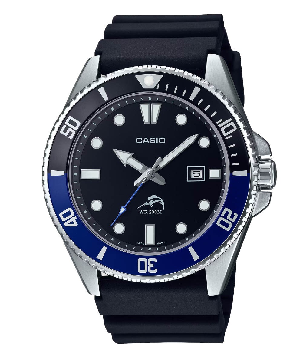 CASIO MDV106B-1A1V Mens DURO 200M Black Resin Strap wDate Analog Sport Watch $80