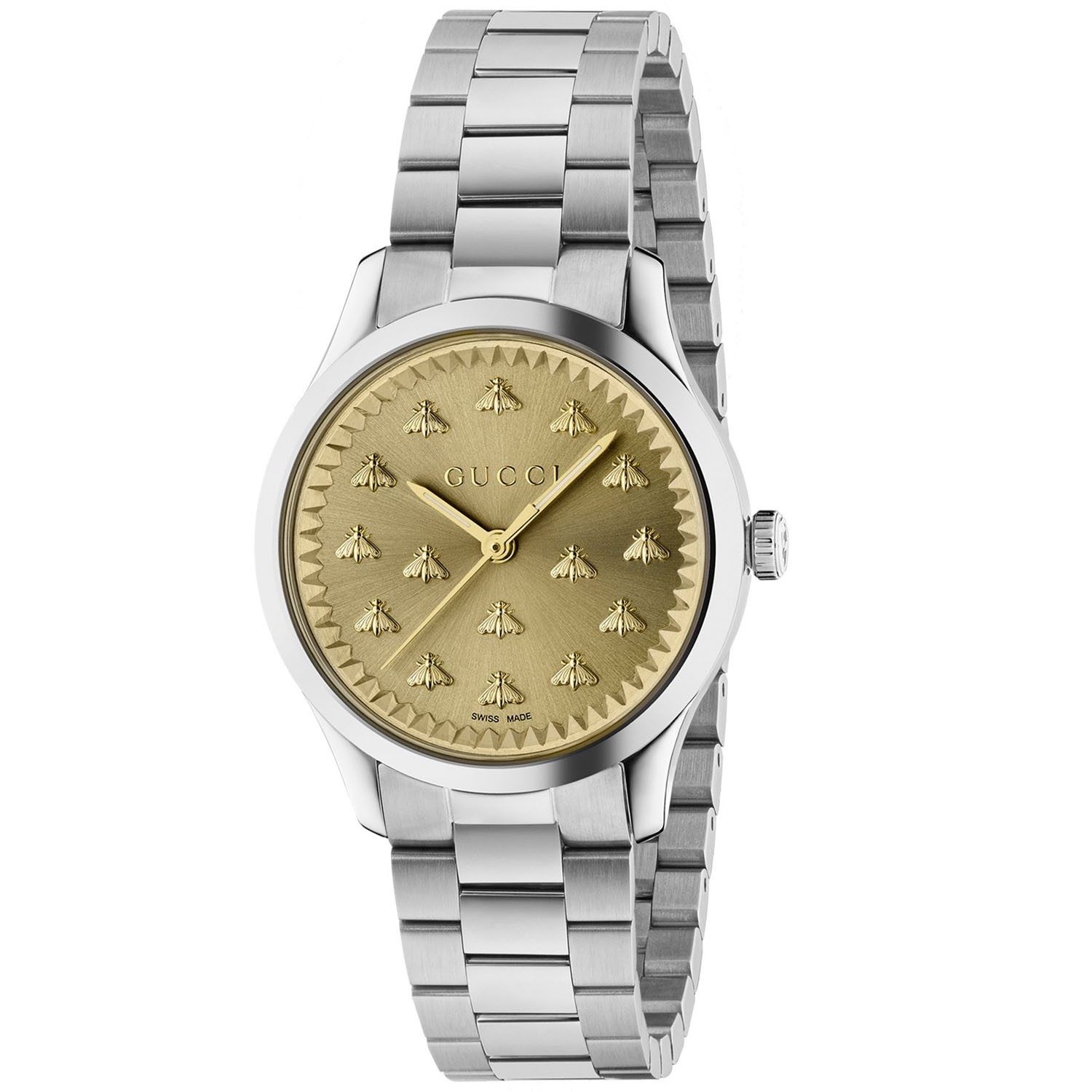Gucci Women’s G-Timeless Gold Dial Watch – YA1265035