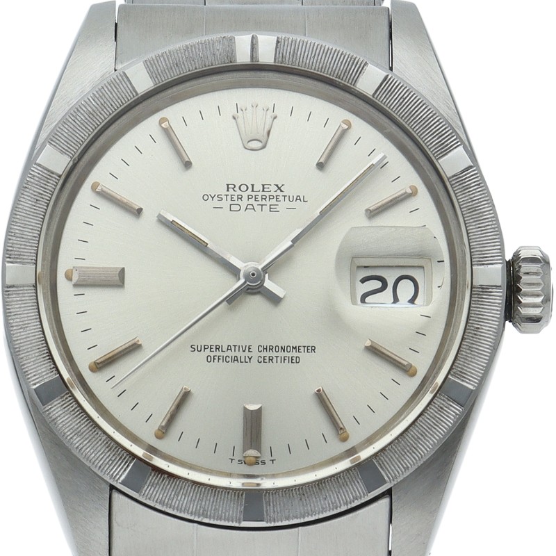 ROLEX Oyster Perpetual Date Tritium Antique 1501(2) Stainless Steel mensWatc…