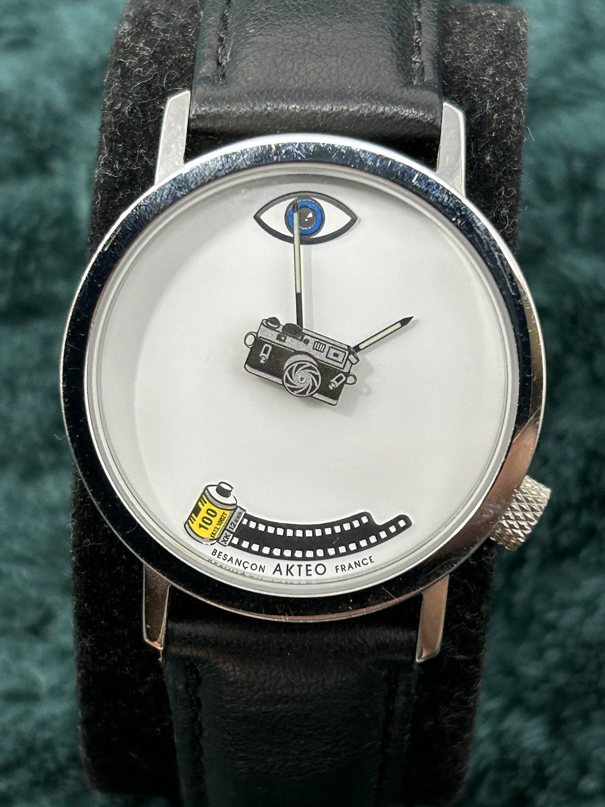 Vintage Akteo Photography Watch JC Mareschal France Quartz 35mm Film Camera 31mm