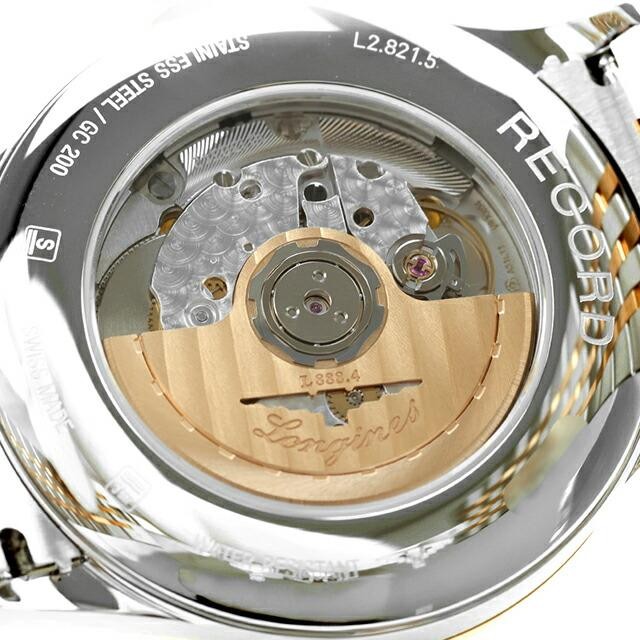 LONGINES Record L2.821.5.76.7 Automatic Swiss White Dial Stainless Steel Watch