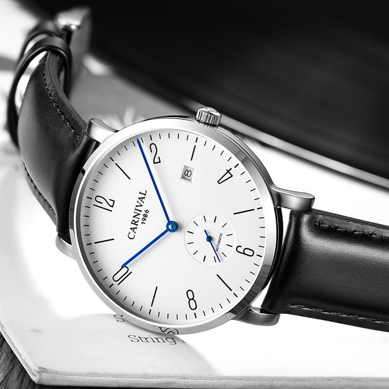 Men’s Automatic Mechanical Watches Ultrathin Sapphire Glass Calendar Waterproof