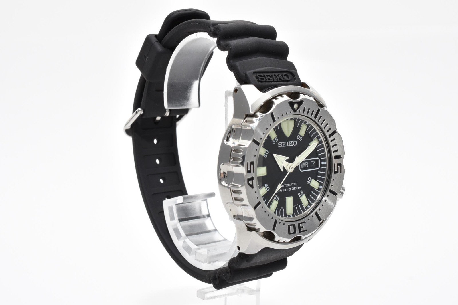 [NEAR MINT] SEIKO 7S26-0350 SKX779 Black Monster Automatic Watch From JAPAN