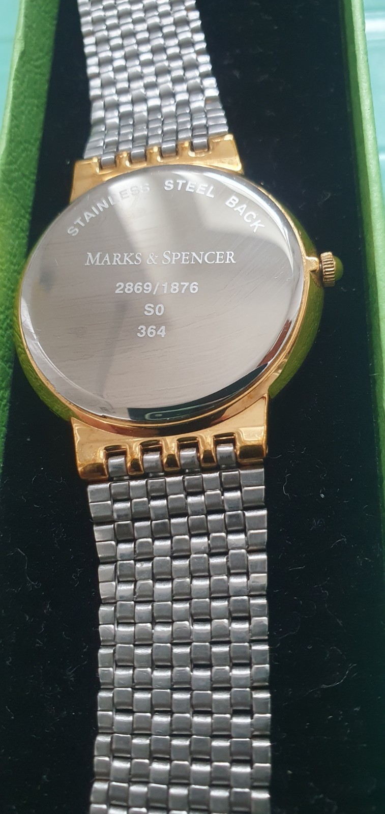 Marks and Spencer Ladies Wristwatch Gold & Silver Tone Bracelet Length 6 inches.