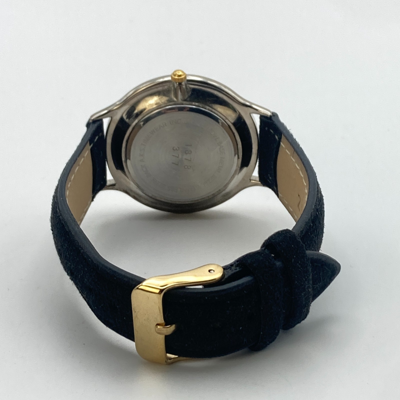 Vintage Gitano Women’s Watch 38mm Abalone Mosaic Gold Tone Velvet New Battery
