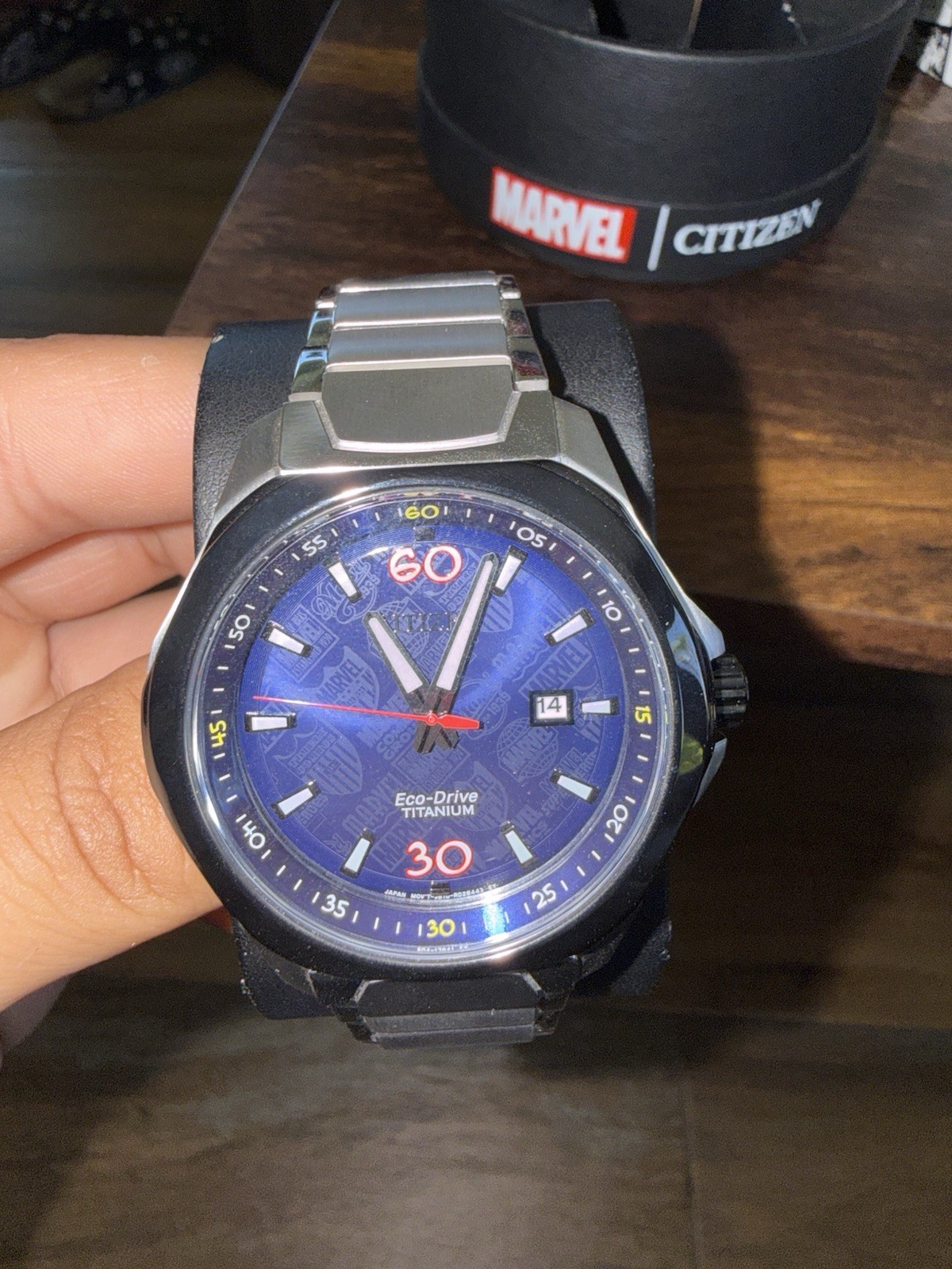 Citizen Marvel Super Titanium 80th Anniversary Edition Blue Watch AW1548-86W