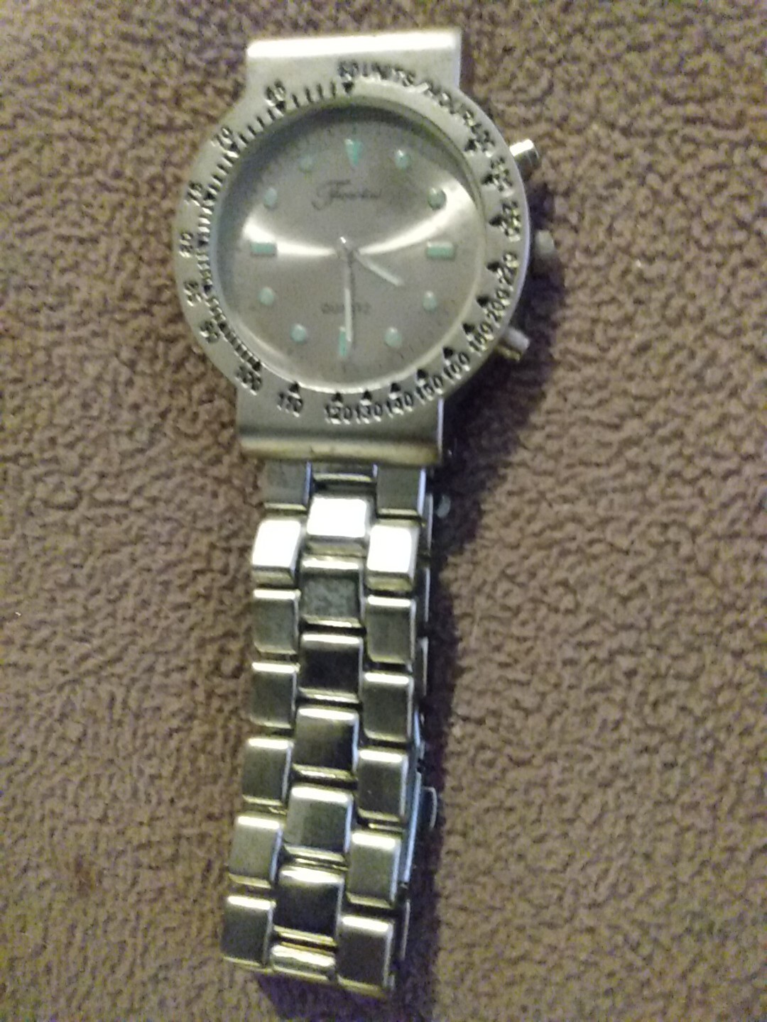 Vtg. Men’s Fondini Quarts Watch Swiss Parts Needs Battery