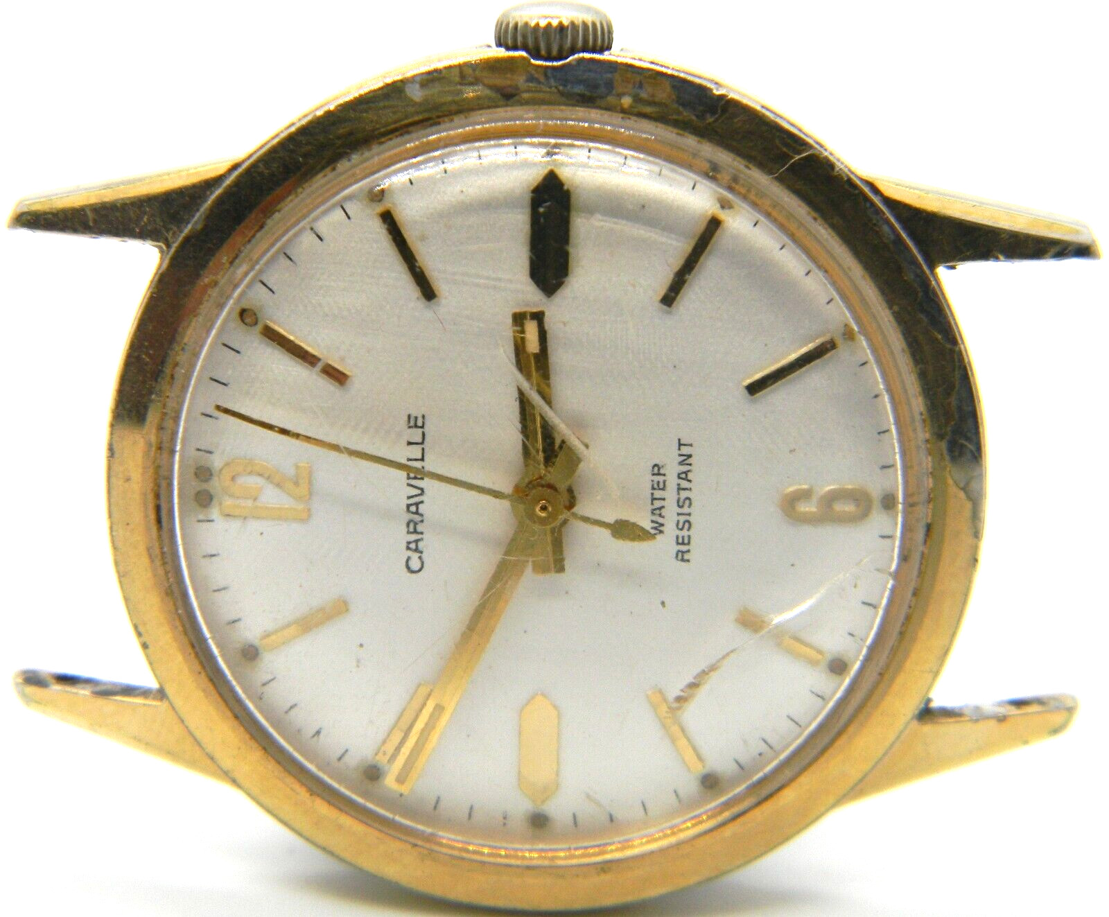D127 mens 1970 Vintage Bulova Caravelle Manual N0 Gold Plated Watch parts lot