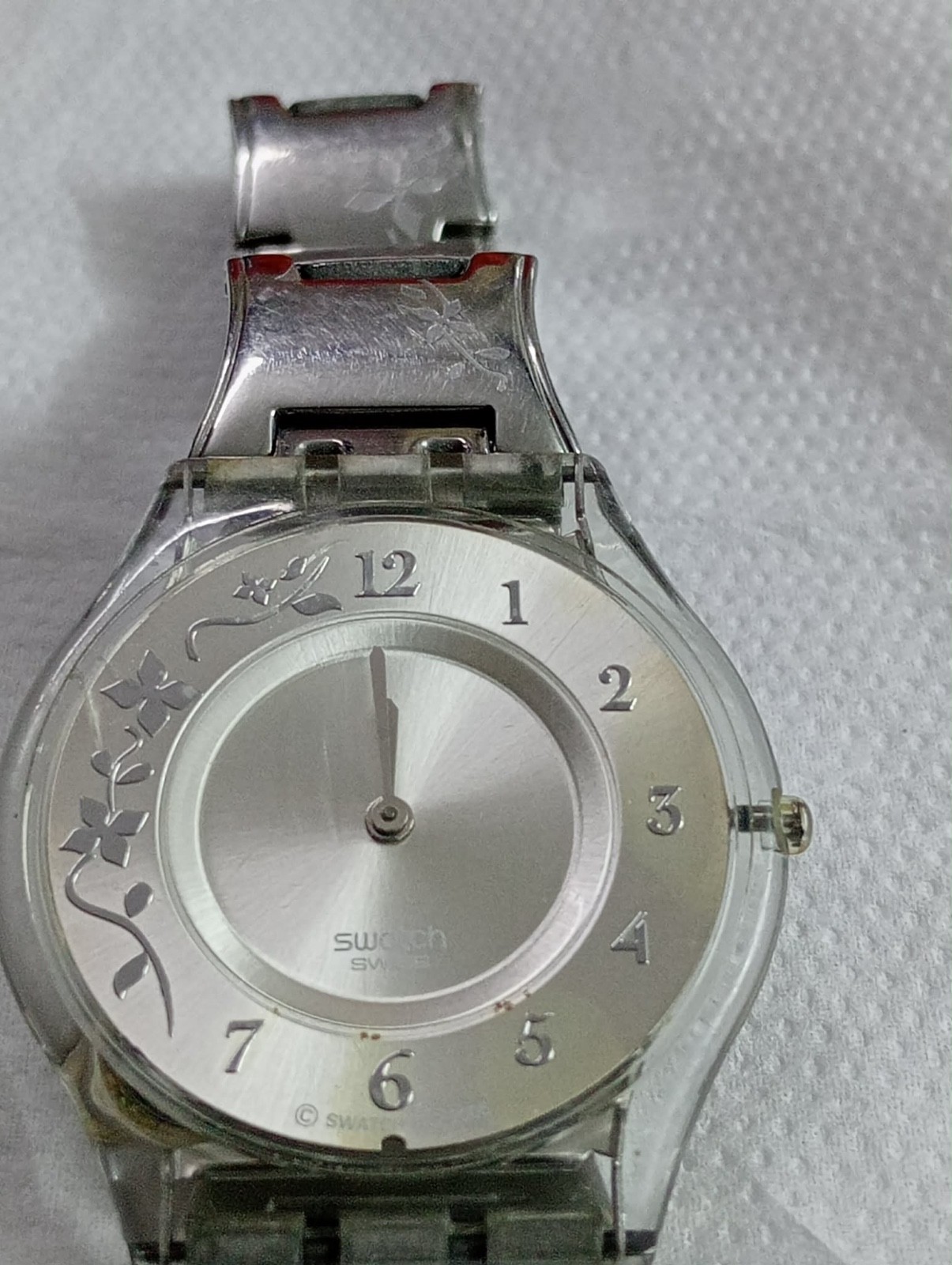 Swiss magic.. Swatch Skin (Floral Edition) Ultra-thin with a transparent and ele