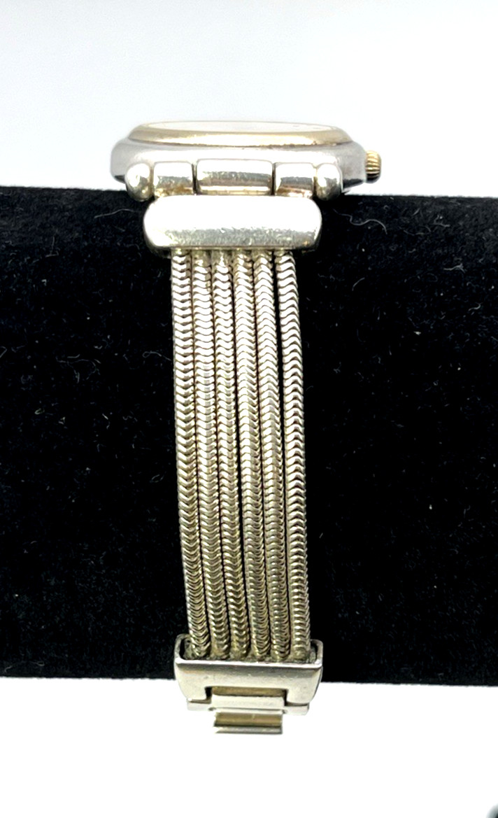 ECCLISSI Quartz Womans WATCH 3650 Runs 925 Sterling Silver 7 in. ” Bracelet 50g