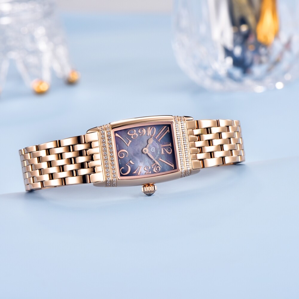 Womens Quartz Watch 50M Waterproof Swiss Movement Sapphire Glass Stainless Steel