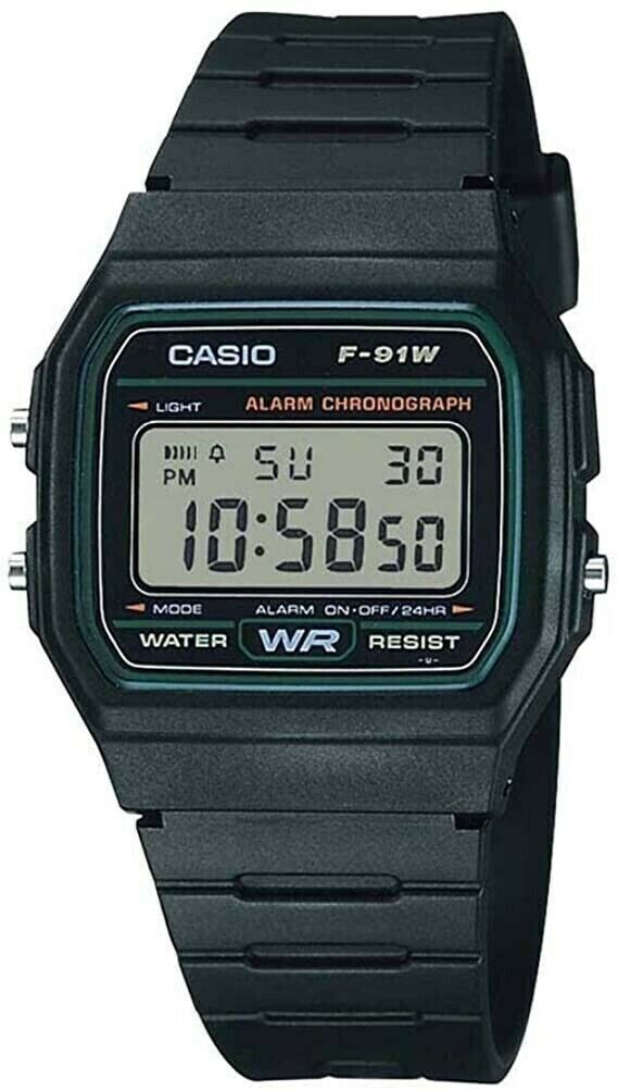 Casio Digital Classic Sports Chronograph Alarm Stopwatch F-91W-3DG Men’s Watch