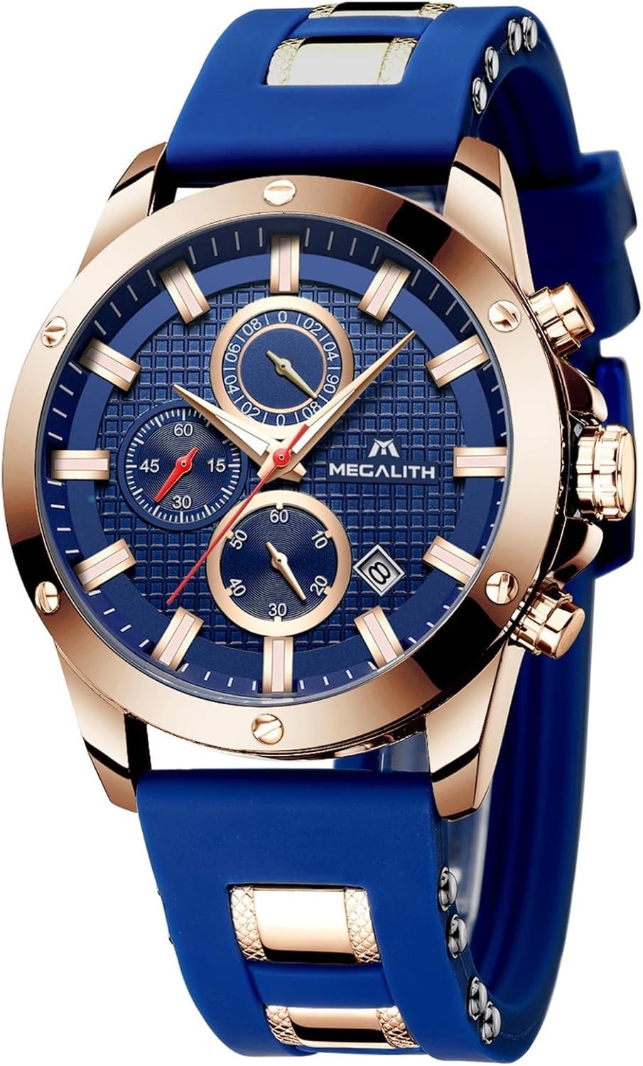 MEGALITH Mens Watches Chronograph Waterproof Watches for Men Analogue Designer