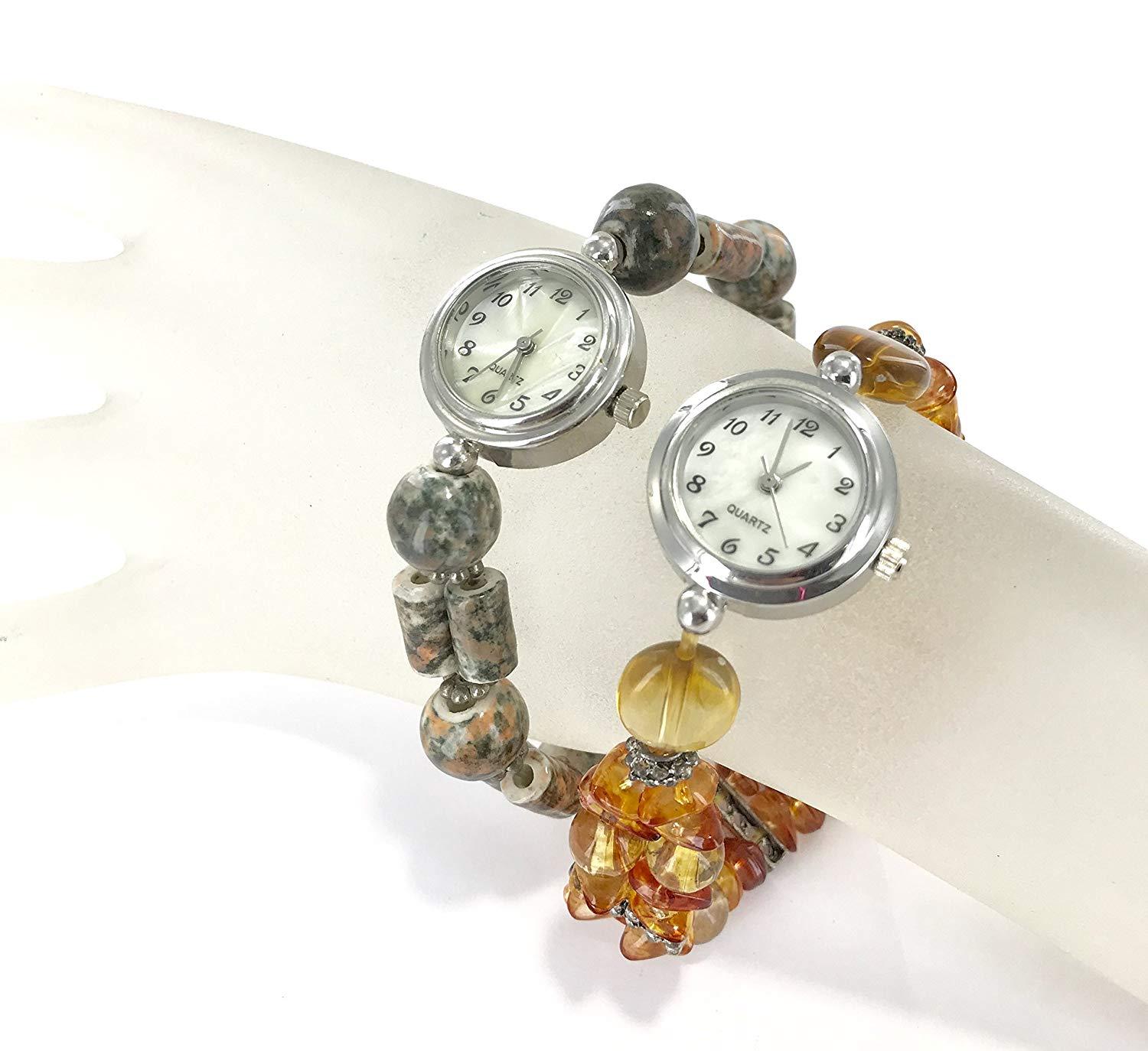 Heda 20 pcs Beading Watch Faces for Jewelry making Silver Round White 20 mm