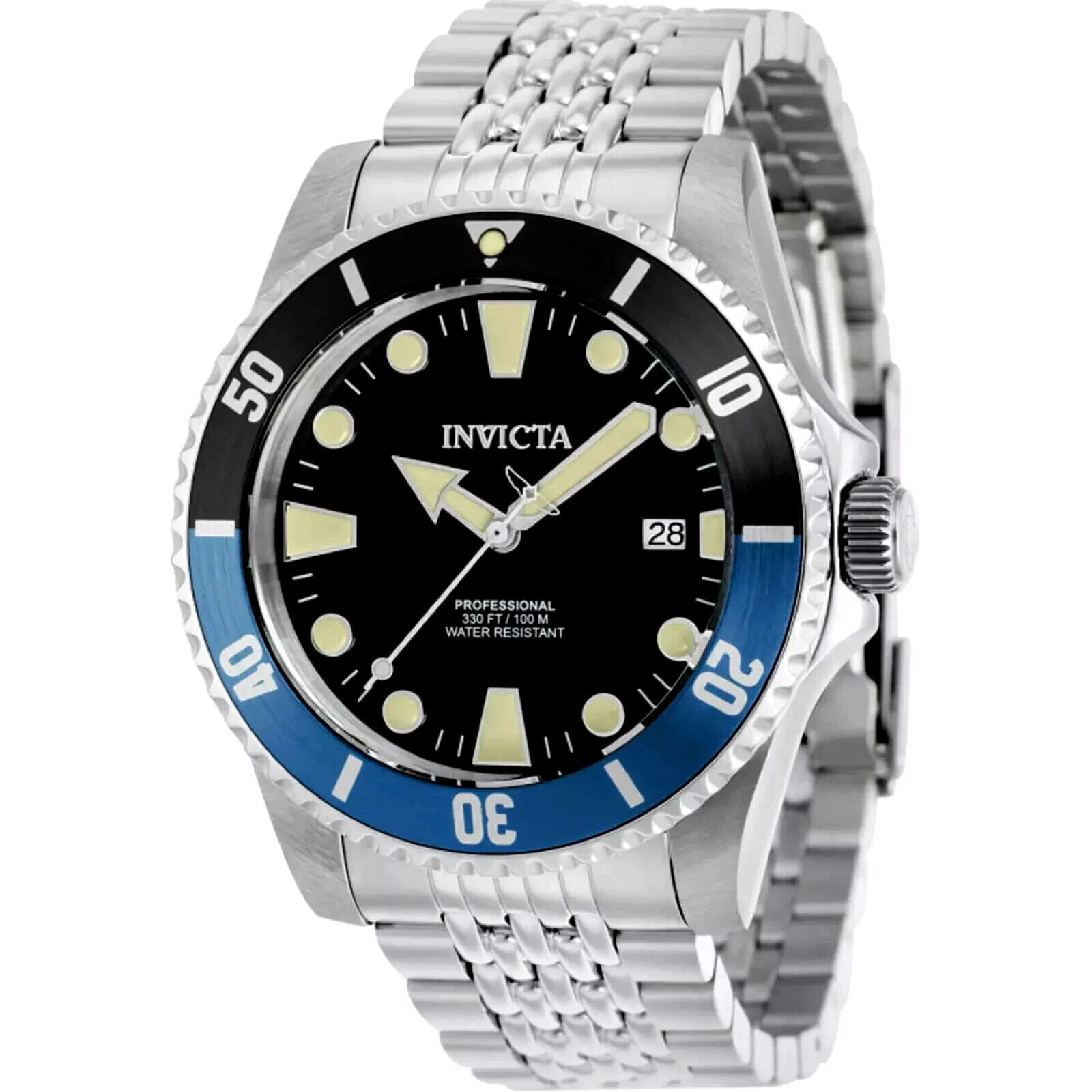 Invicta Pro Diver Black Dial Blue/Black Bezel NH35A. Auto/Mech Men’s Watch-39752