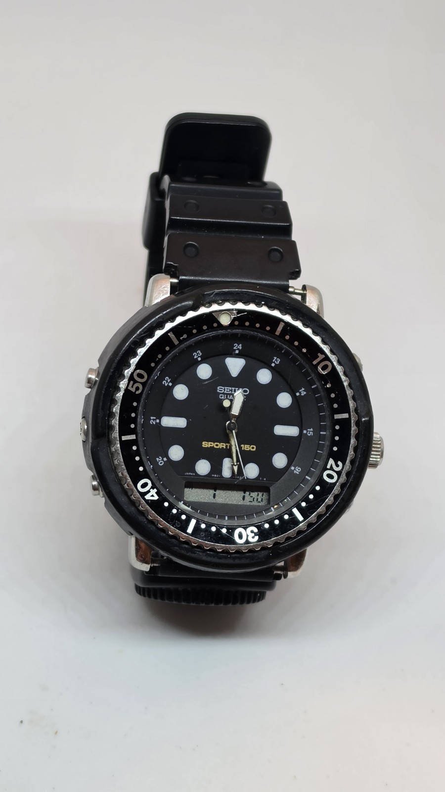 Seiko H601-5480 Upside Down Arnie Sports 150 Ana Digi Diver Watch Working