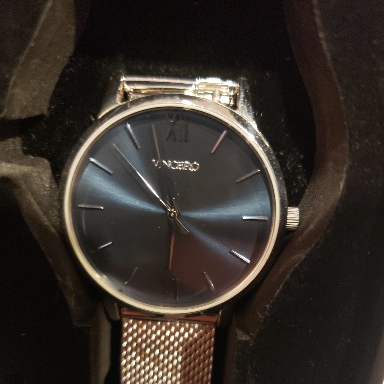 Vincero Eros Women’s blue and silver tone band Quartz Watch