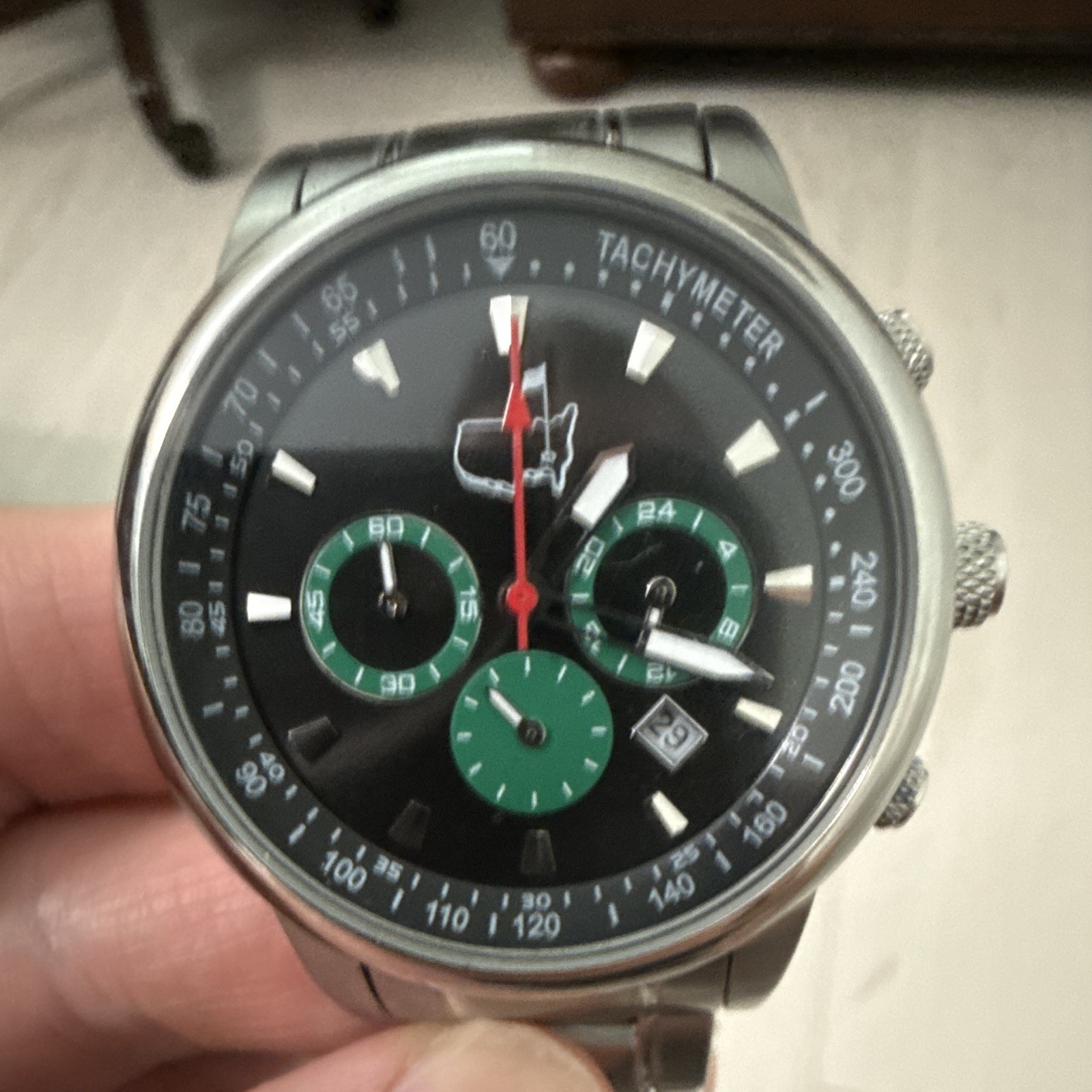 Makers Tournament Quartz Chronograph Tachymeter Date Black/Green Dial