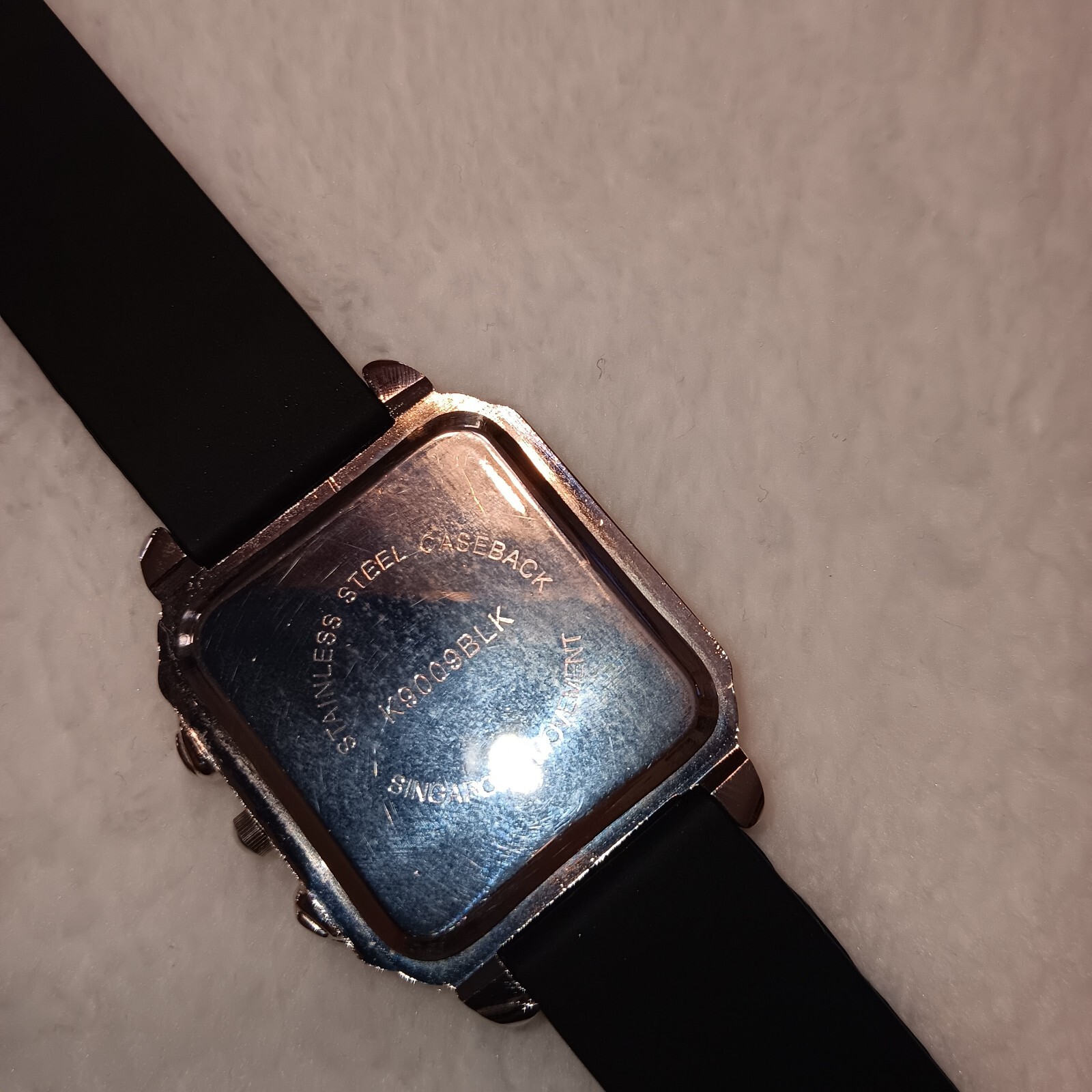 Vivani Accutime Ladies Watch Rhinestones Black Plastic Band, Needs Battery