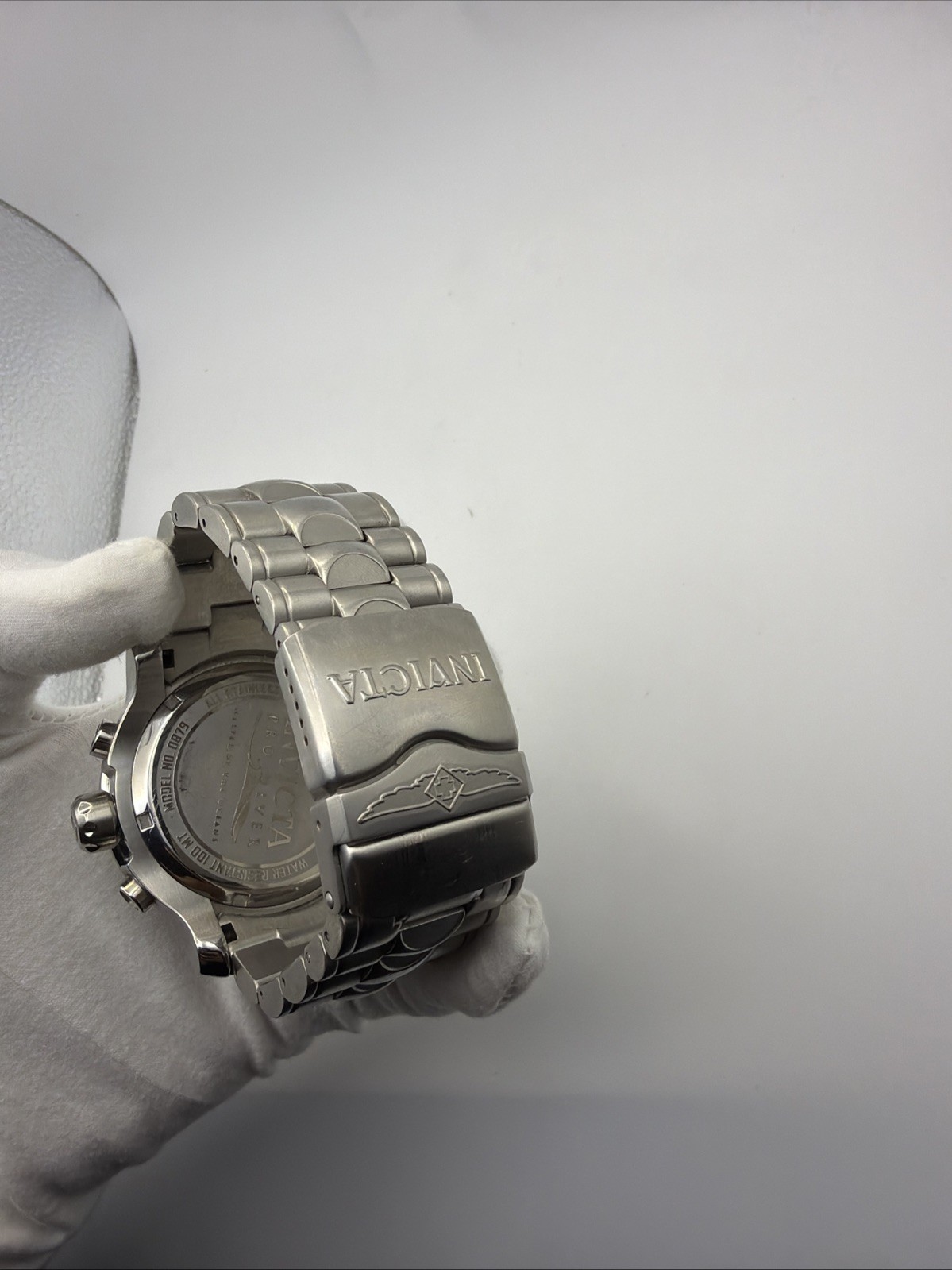 Invicta 0879 Pro Diver Swiss Chronograph Blue Dial Stainless New Battery Works