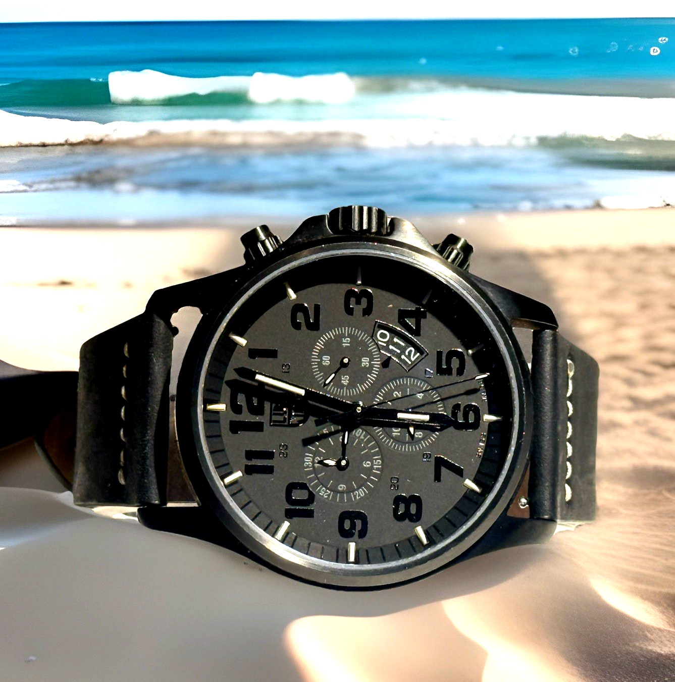 Luminox XL.1881.BO Atacama Chrono 42mm Steel Quartz 1840 series Leather band