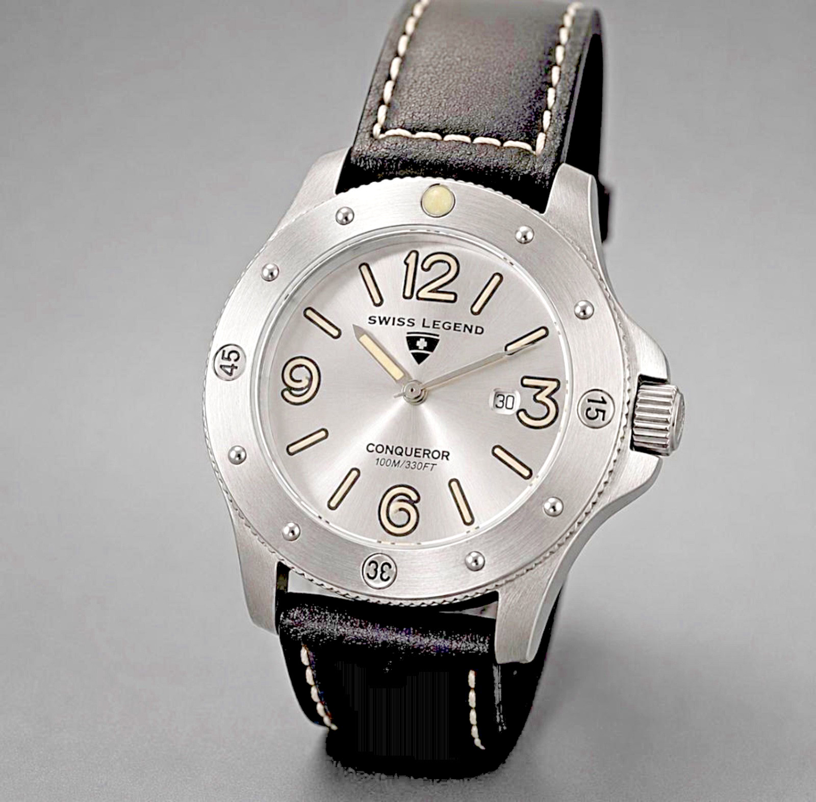 Diver Swiss Legend Commander Military Watch 49mm Swimming Ready