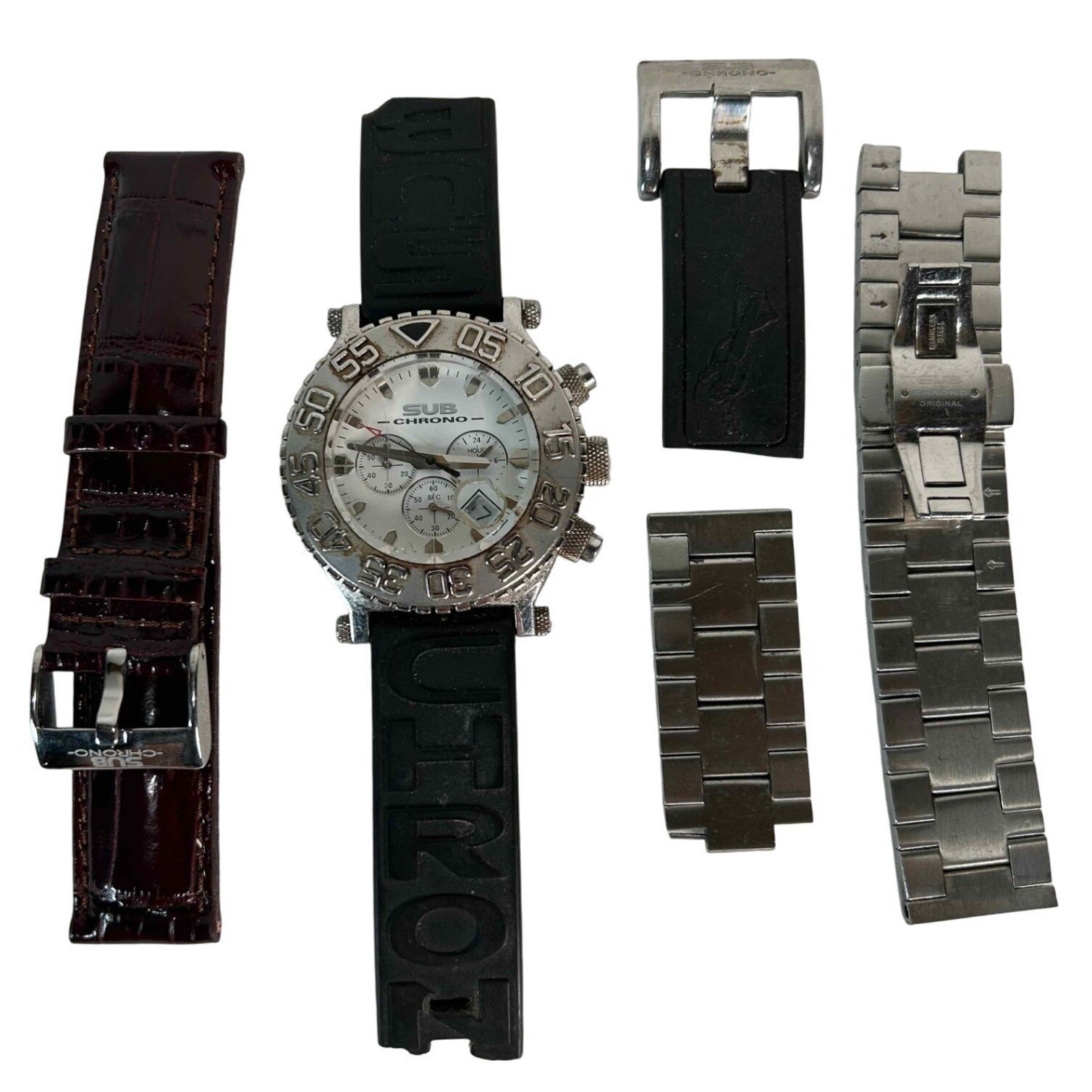 Sub Chrono Pro Diving Men’s Watch Rare For Repair Parts Not Working Broken