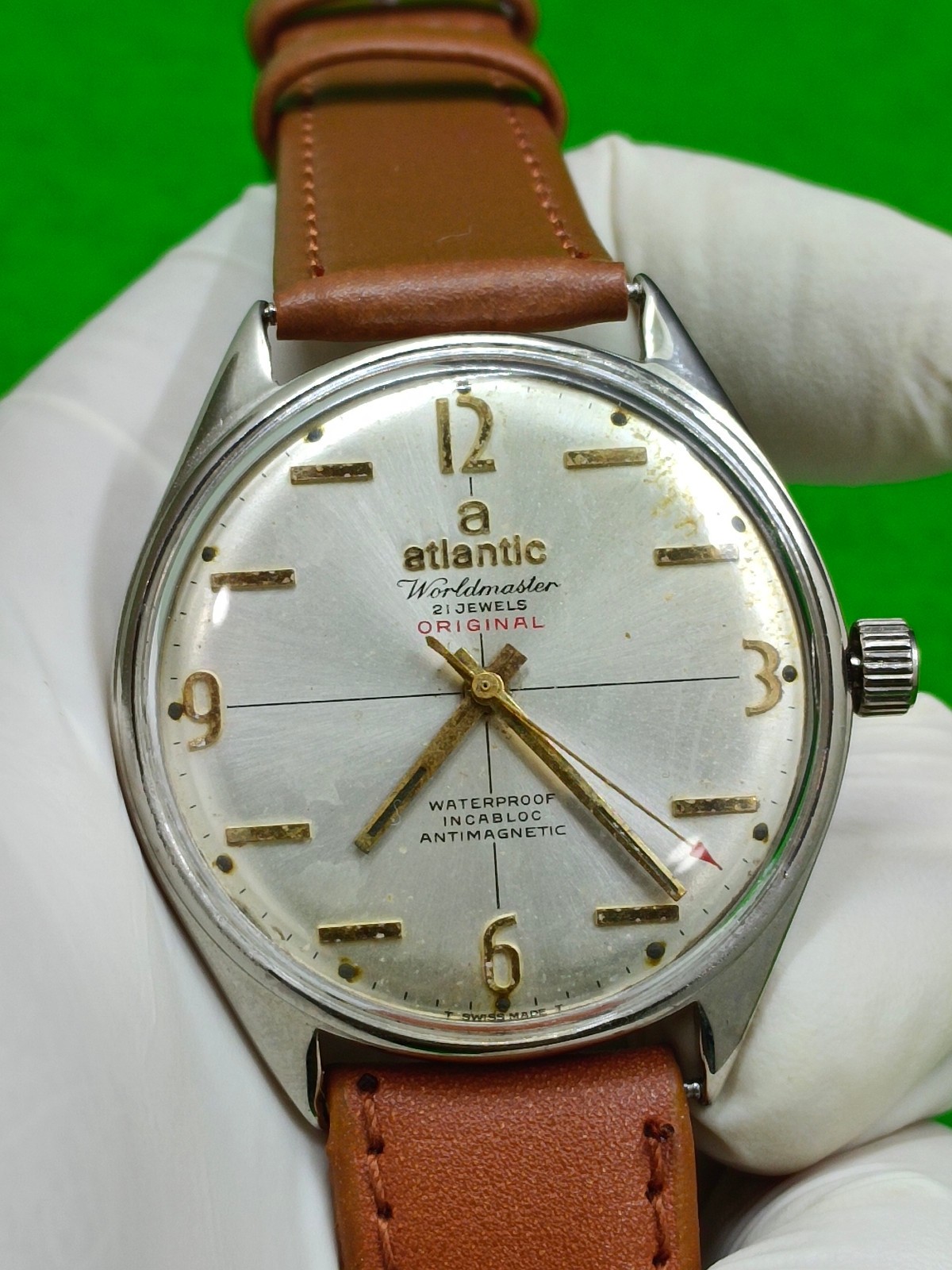 vintage Atlantic Worldmaster Original watch 21 Jewels Mechanical Manual