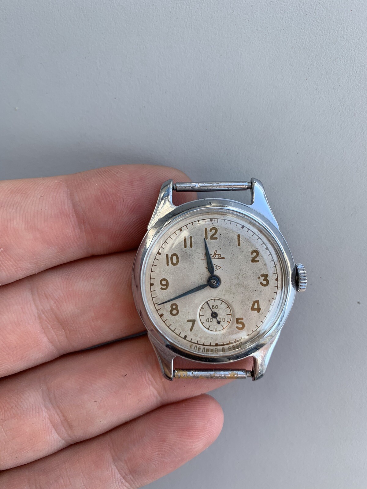 Vintage Pobeda “Neva” 1 Mchz Kirova Watch Ussr Serviced ZIM 15 Jewels Rare
