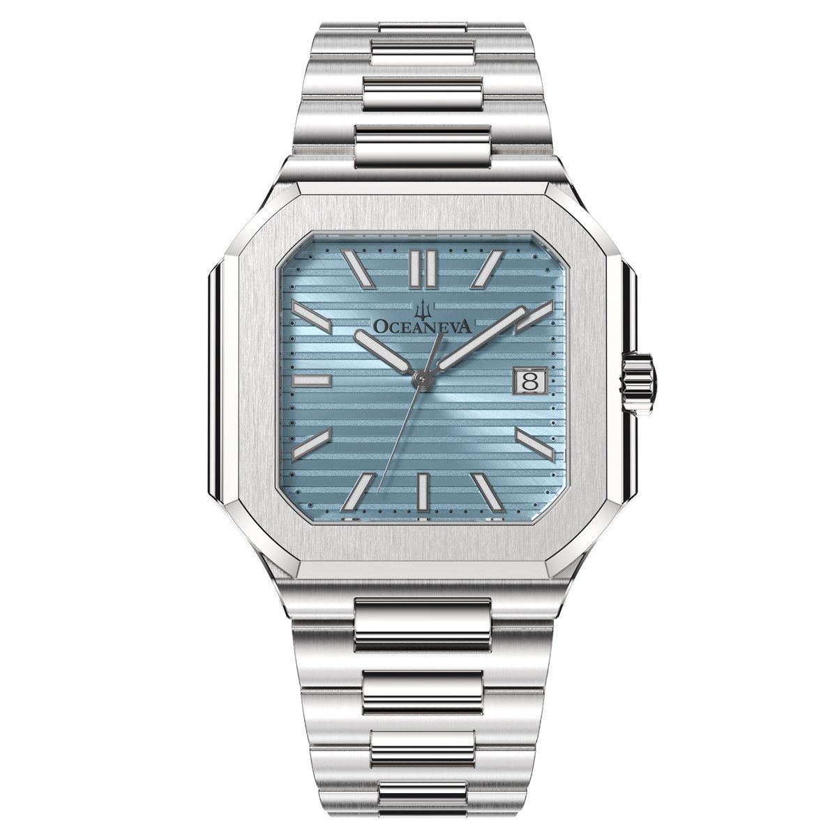 Oceaneva Tenuis Ultra-Thin Automatic Swiss Movement Watch Light Blue