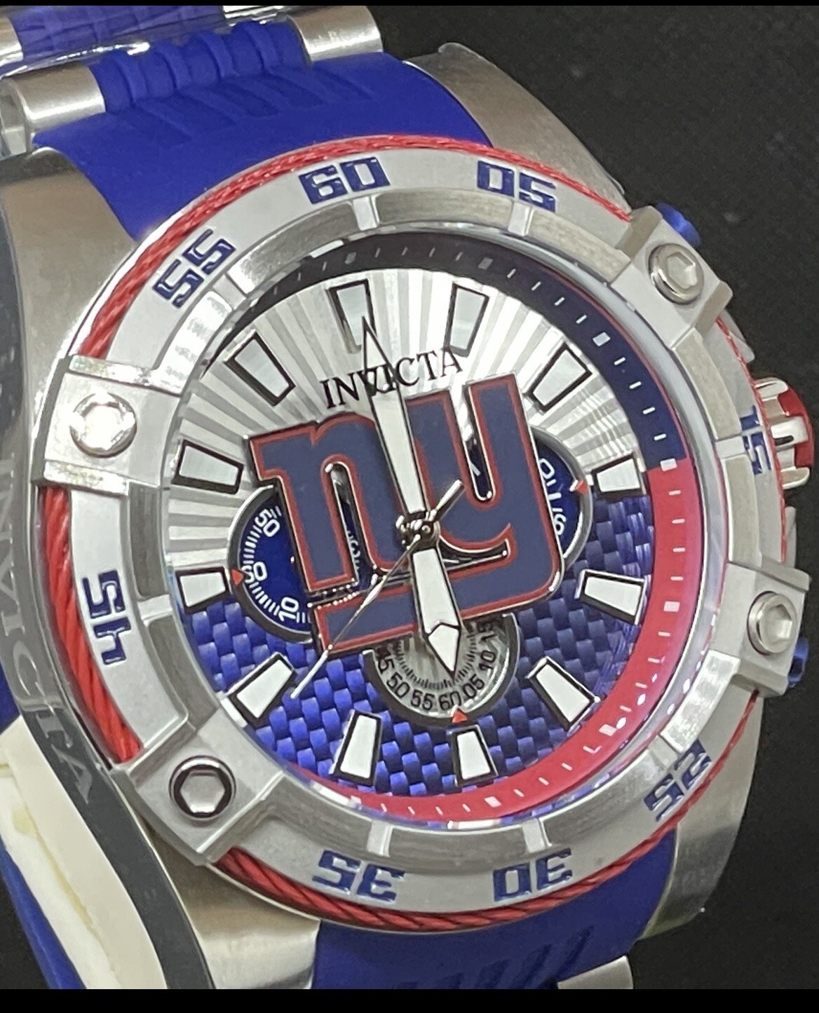 Invicta NFL New York Giants 52mm Quartz Chrono Last One! # 41987