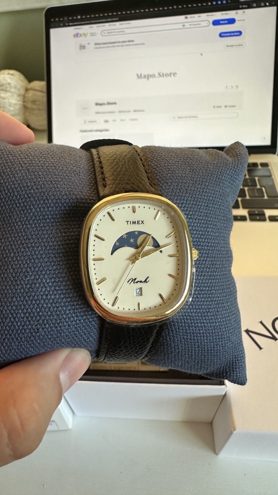 Noah X Timex Oval Moon Phase Watch Black/Gold | Limited Edition| Brand New
