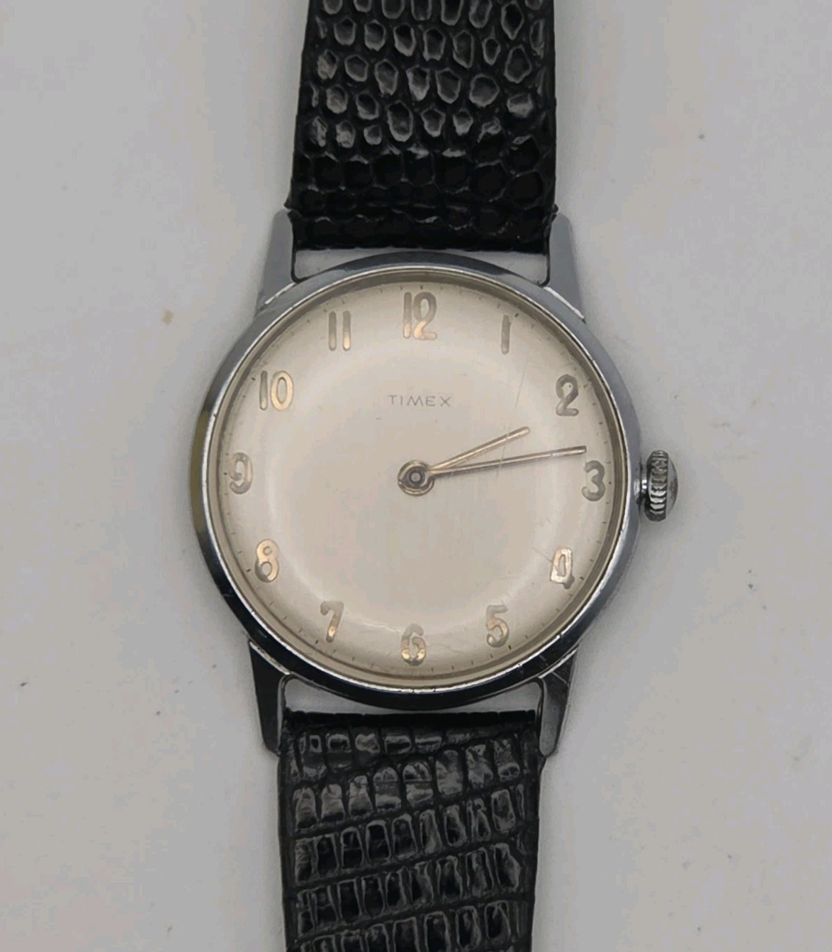 1965 Timex 32mm Case Marlin Champagne Dial Gold Indices and Hands Watch 1030247