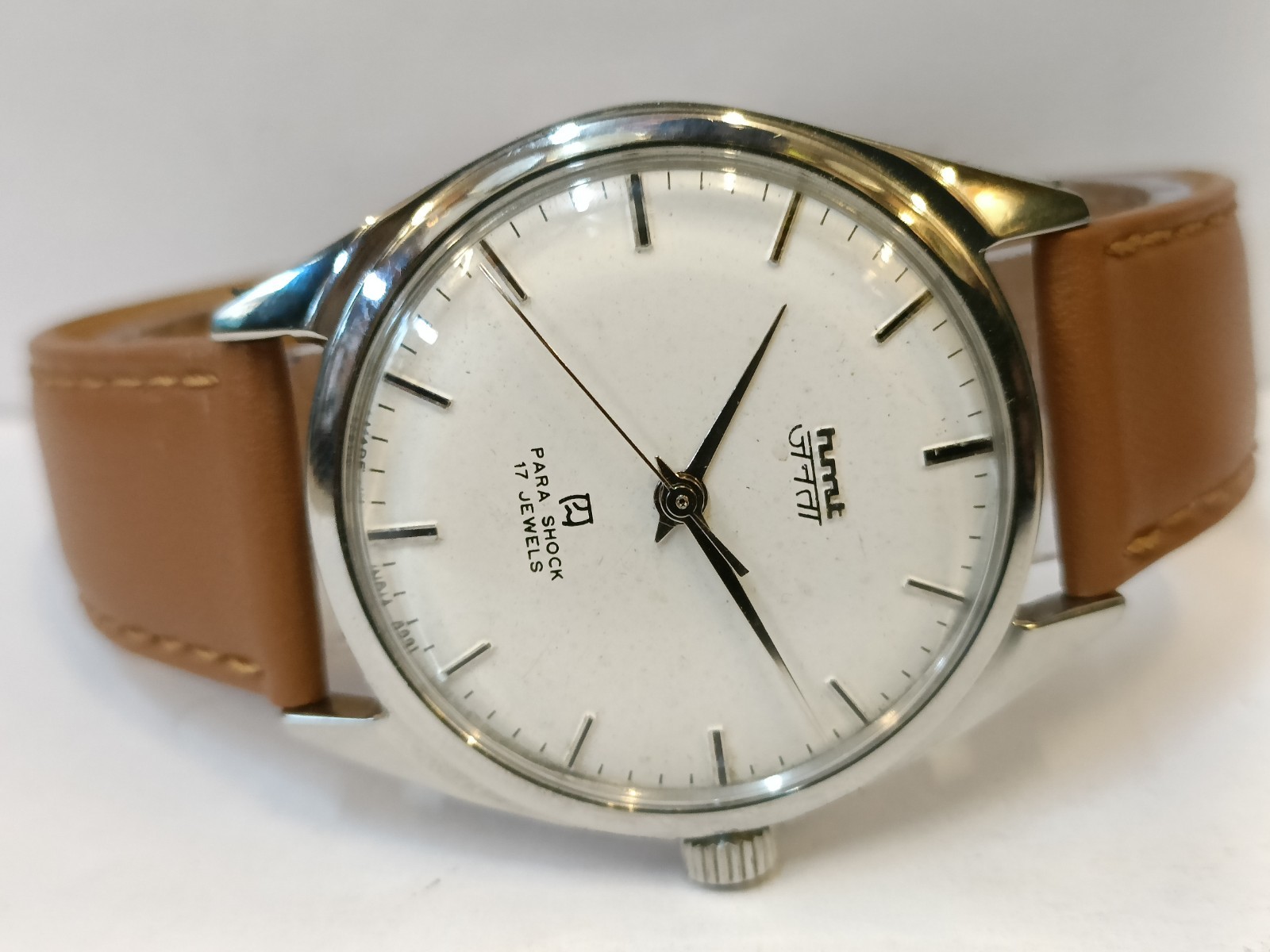 ORIGINAL HMT JANATA 17J WINDING WHITE DIAL 0231 INDIA MEN’S WORKING CONDITION
