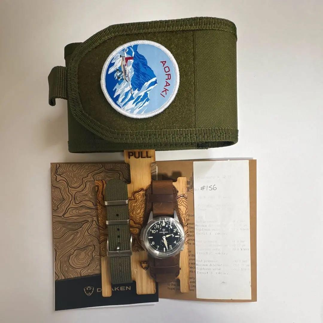 Draken Aoraki Automatic Watch 39mm 1.5in Case 2 Straps Manual Sapphire Crystal