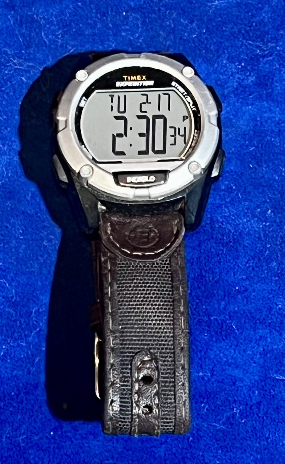 Timex Expedition Digital Watch Indiglo WR100M Leather/Nylon Strap Tested