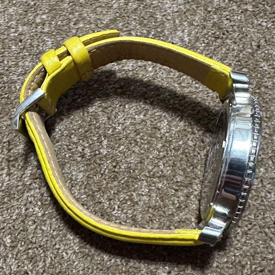 DOLCE GABBANA Wristwatch D G Time Chronograph Silver Yellow Authentic From Japan