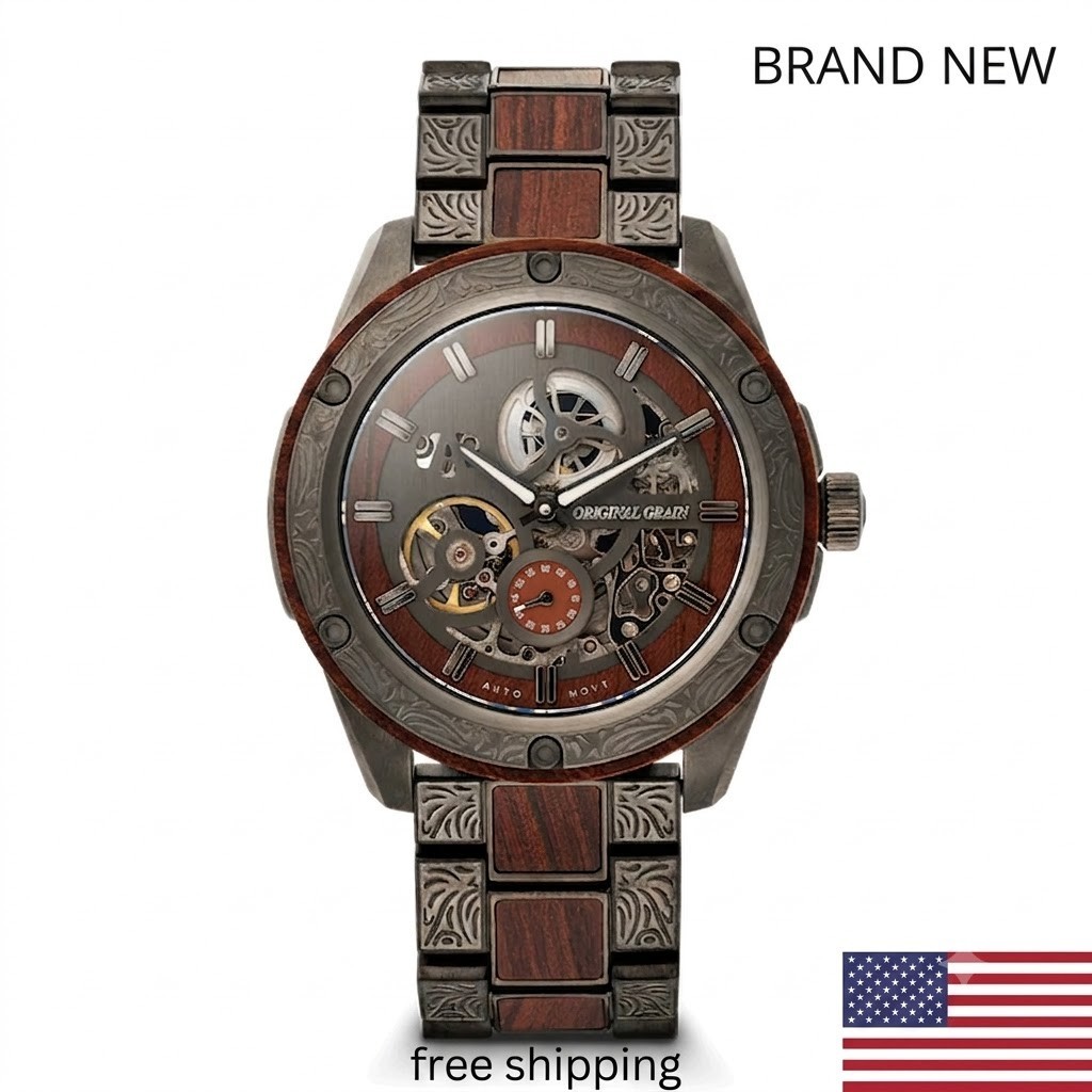 Original Grain Airstream Rugged Auto 44mm MSRP $429 🔥New🔥