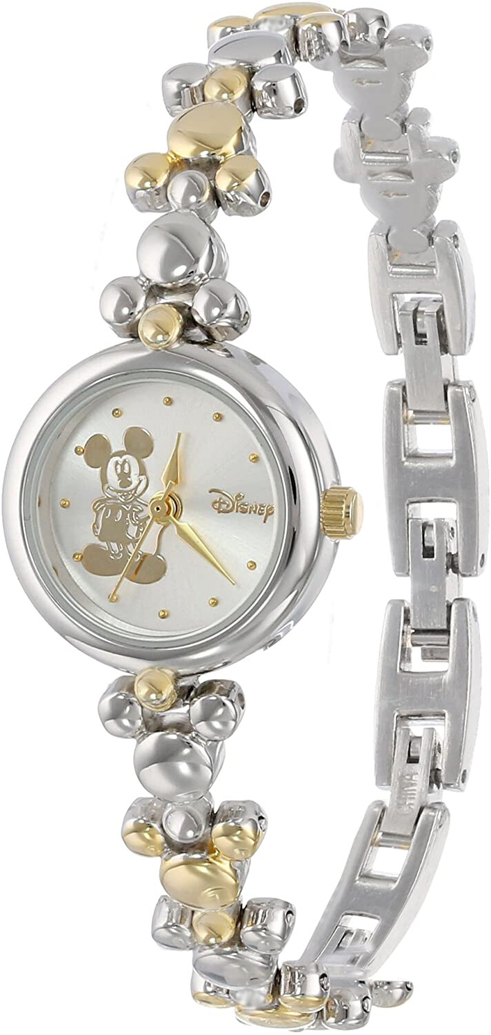 Women’s MCK962 Disney Mickey Mouse elegant Two Tone Thin Bracelet Watch